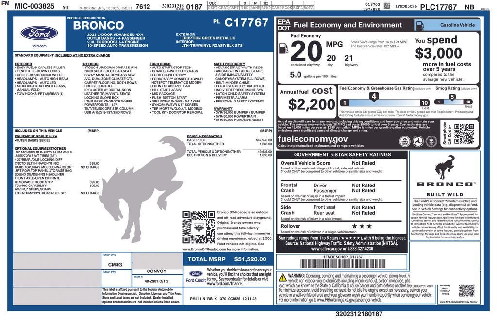 2023 Ford Bronco Outer Banks