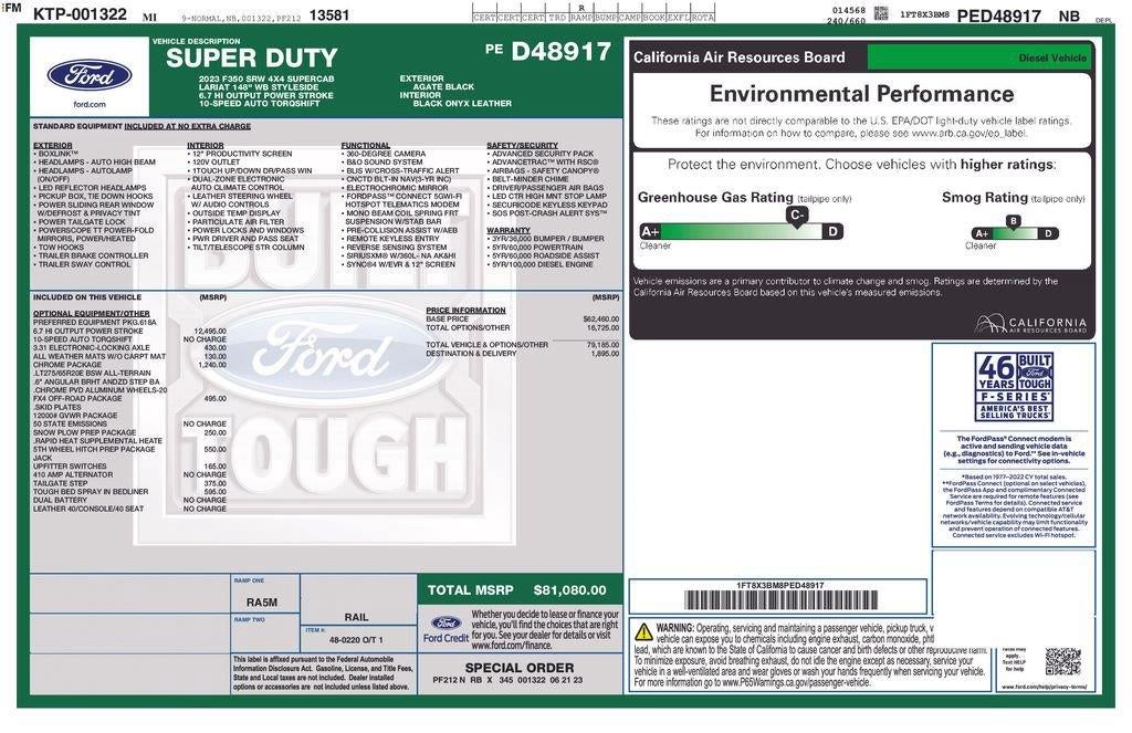 2023 Ford Super Duty F-350 Srw LARIAT