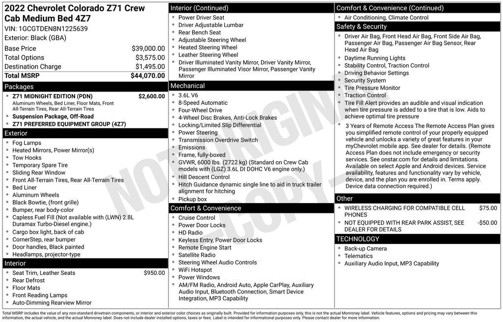 2022 Chevrolet Colorado Z71