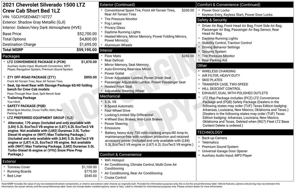 2021 Chevrolet Silverado 1500 LTZ
