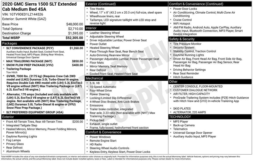 2020 GMC Sierra 1500 SLT